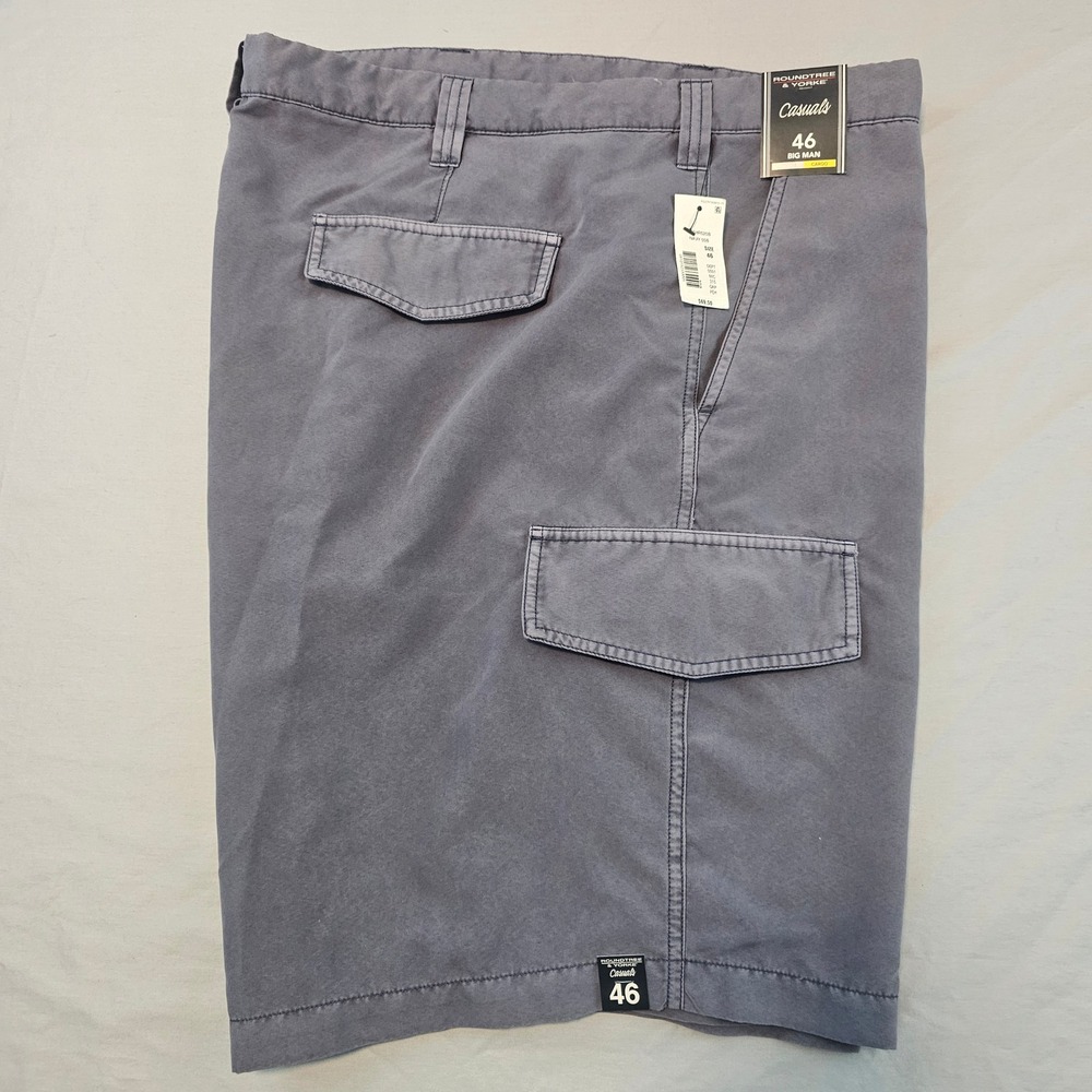Roundtree & Yorke 46 Big Man Smoky Blue Cargo Shorts 9" inseam NWT $69 L870